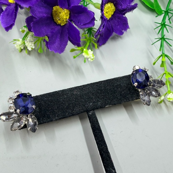 Jewelry - Genuine Navy Crystal Vintage Y2K Stud Earrings